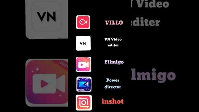 top 10 video editing apps || #short