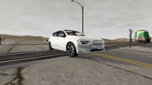 Авария в Beamng drive на переезде