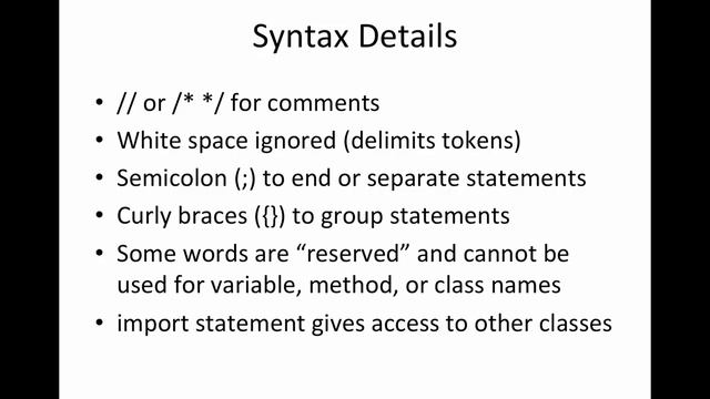 Program Structure & Java Basics смотреть онлайн