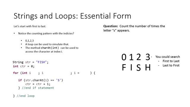 Strings and Loops - Java смотреть онлайн