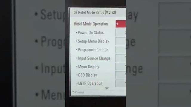 LG tv hotel mode unlock