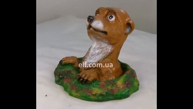 Суслик в норке. Садовые фигуры оптом от фабрики фигур "Эльф", Украина смотреть онлайн
