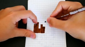 ЗЕМЛЯ ! БЛОК ЗЕМЛИ из МАЙНКРАФТ  РИСУНКИ ПО КЛЕТОЧКАМ - PIXEL ART