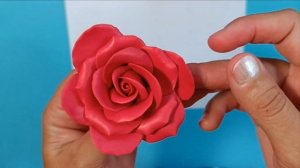 Роза из полимерной глины / Декор кружки и ложки / Как лепить цветы из полимерной глины