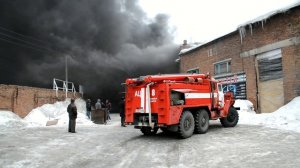 Новосибирск. Пожар в магазине "Уют" (28.02.2016 г.)