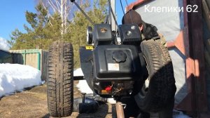 Диски от Фольксвагена на прицеп от мотоблока