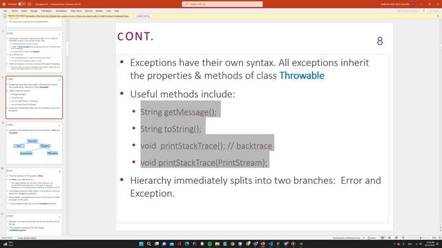 java Exception handling смотреть онлайн