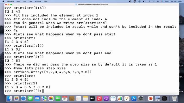 Python Numpy Tutorial For Beginners - Array Slicing