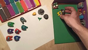 Лепим Among Us! Комната отдыха) Как слепить Амонг Ас из пластилина?