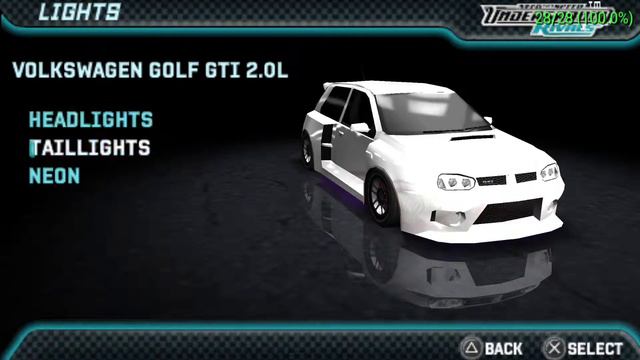 NFS Underground Rivals VW Golf Ricing