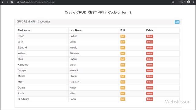 Create CRUD Rest API in Codeigniter Step by Step - 3