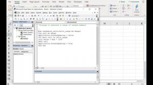 Excel Vba Macro - Random Numbers