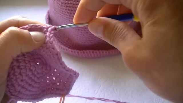 Вязание летней шляпки с ушками.Вяжем на обьем головы 52-54см.