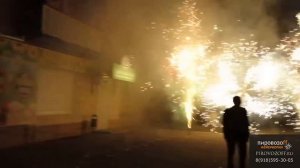 Фейерверк наземный на день рождения юбилей, с вертушкой , дорожкой из фонтанов и салютом