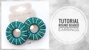 #МК - Круглые серьги из бисера | Вышивка бисером | #Tutorial - Round bead earrings | Bead embroidery
