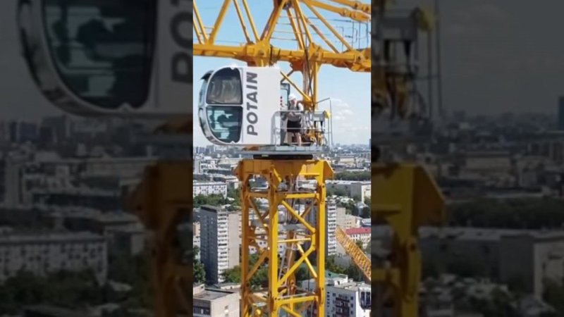 На высоте! НА РАЗНЫХ БАШЕННЫХ КРАНАХ! Tower crane operator #shorts