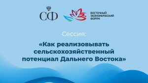 Сессия «Как реализовывать сельскохозяйственный потенциал Дальнего Востока»