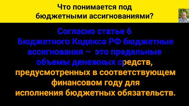 Что понимается под бюджетными ассигнованиями?