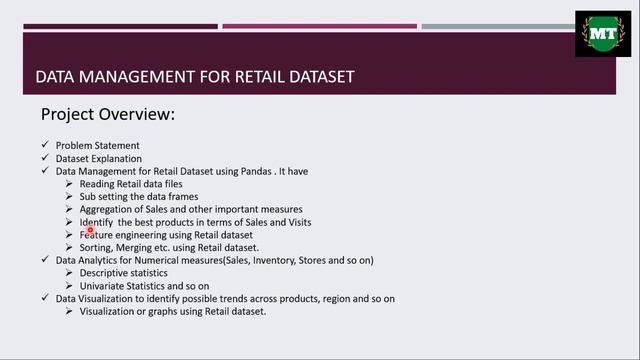 Data Management for Retail Dataset in Pandas | Data Science Project | Python Pandas