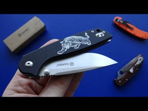 Лимитированная версия, нож складной ТИГР рисунок, Ganzo G6803-TG