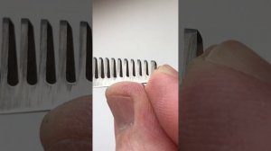 Результат нанесения микронасечки на зубчики филировочных ножниц на станке ADEMS&ZM