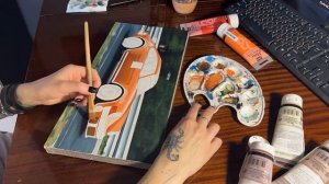 Пробую новый способ создания ретро-эффекта на картине