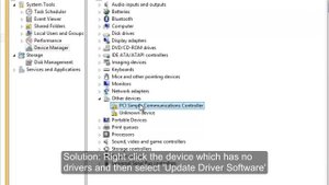How to Install PCI Simple Communications Controller Device Driver Software in Windows 8 1
