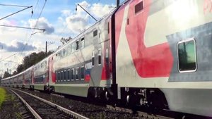 ЧС7-229 с двухэтажным скорым поездом №50 "Москва – Самара"