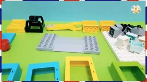 LEGO DUPLO 10933 башенный кран, грузовик, бульдог и строительная площадка