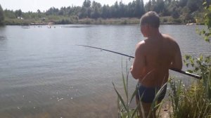 Рыбалка на пруду, озере на папловок 2021