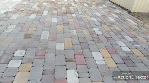 Укладка плитки "Старый город", подбор рисунка плитки, виброплита своими руками