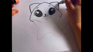 Как рисовать кошку котенка / How to draw a cat kitty