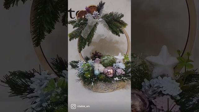 Новогодняя композиция для украшения дома