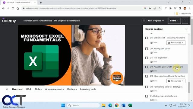 Introducing our Microsoft Excel Fundamentals Masterclass Course