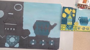 Станковая композиция 7. Равновесие цветов в композиционном знаке.