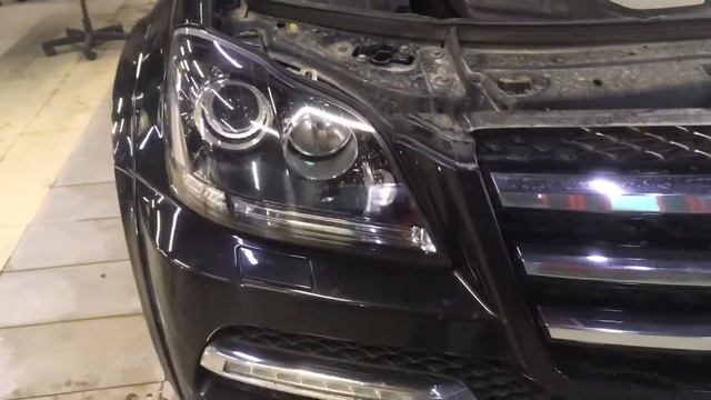 Mercedes Benz GL 164 замена линз  диодные линзы