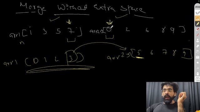 Array-18 | Merge Without Extra Space | Merge Sorted Array | GFG | LeetCode-88