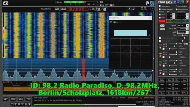 27.05.2020 10:04UTC, [Es], 98.2 Radio Paradiso, Германия, 98.2МГц, 1818км