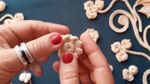 Элементы Ирландского кружева. Объёмный цветок.
