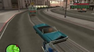 GTA San Andreas Моды : Русский поезд вместо трамвая!