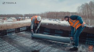 Кровля дома из пеностекольного щебня. Монтаж