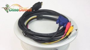 HDMI to VGA and 3 RCA Audio Video AV Adapter Cable 1.5m  from Dinodirect.com