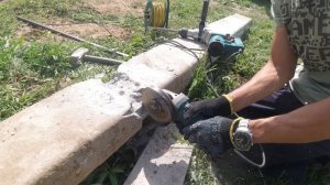 Как распилить бетонный столб