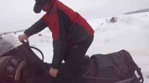 На снегоходе из прицепа