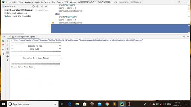 Python Project - Quiz Game