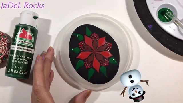 Poinsettia Mandala | Dotting a Poinsettia | Holiday Rock Painting смотреть онлайн
