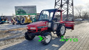 YANMAR AF224 японский минитрактор с полукабиной реверс гидронаклон полный привод колея 94 см