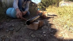 Первый пробный запуск самодельного пульсирующего реактивного двигателя