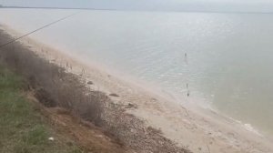 Азовское море. Рыбалка на камбалу в конце марта 2023 г.  Спокойное море