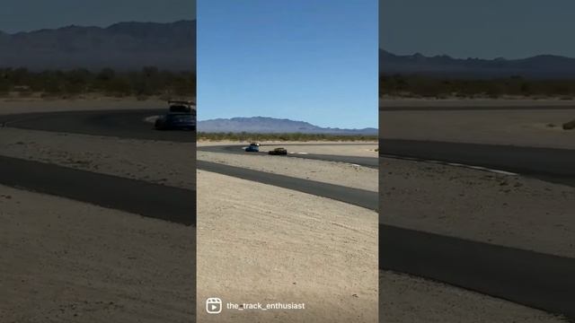 Audi R8 V10 GT3 race car flying Chuckwalla Raceway !